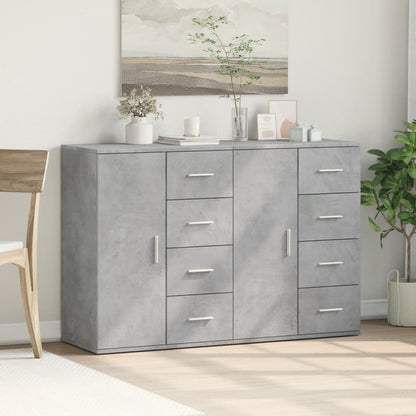 Sideboards 2 Stk. Betongrau 59x39x80 cm Holzwerkstoff