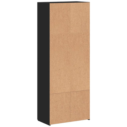 Aktenschrank Schwarz 60x32x153 cm Holzwerkstoff