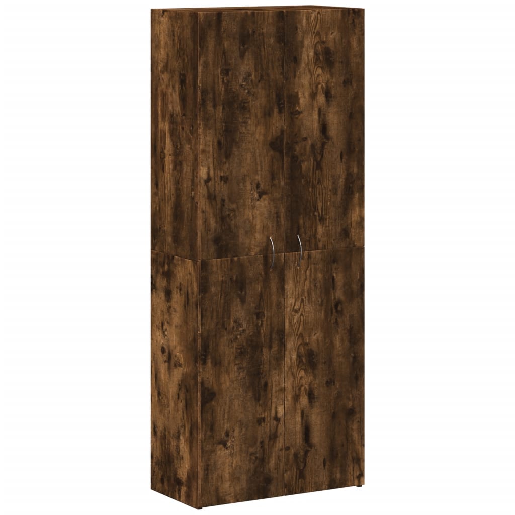 Aktenschrank Räuchereiche 60x32x153 cm Holzwerkstoff