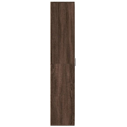 Highboard Braun Eichen-Optik 70x35x180 cm Holzwerkstoff