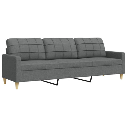 3-Sitzer-Sofa Dunkelgrau 210 cm Stoff