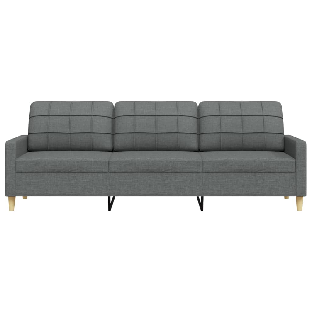 3-Sitzer-Sofa Dunkelgrau 210 cm Stoff