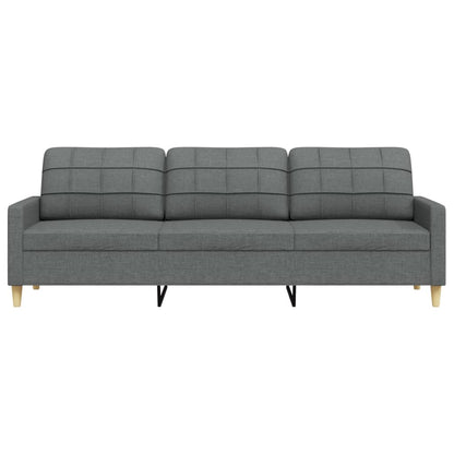 3-Sitzer-Sofa Dunkelgrau 210 cm Stoff