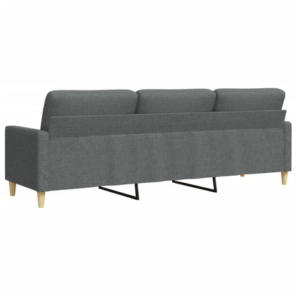 3-Sitzer-Sofa Dunkelgrau 210 cm Stoff