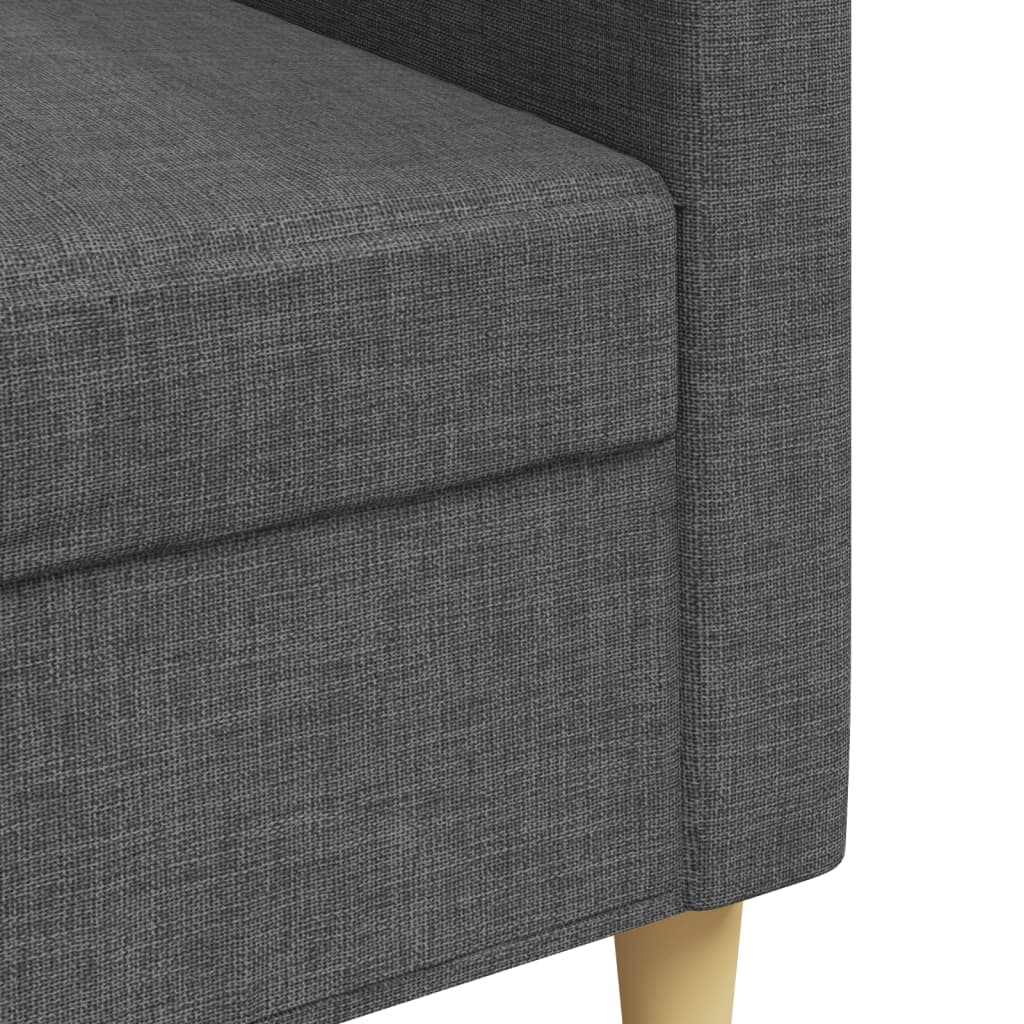 3-Sitzer-Sofa Dunkelgrau 210 cm Stoff