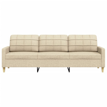 3-Sitzer-Sofa Creme 210 cm Stoff