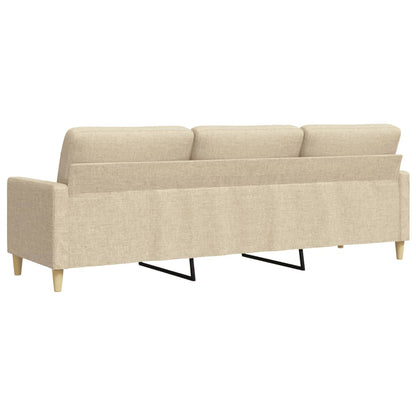 3-Sitzer-Sofa Creme 210 cm Stoff