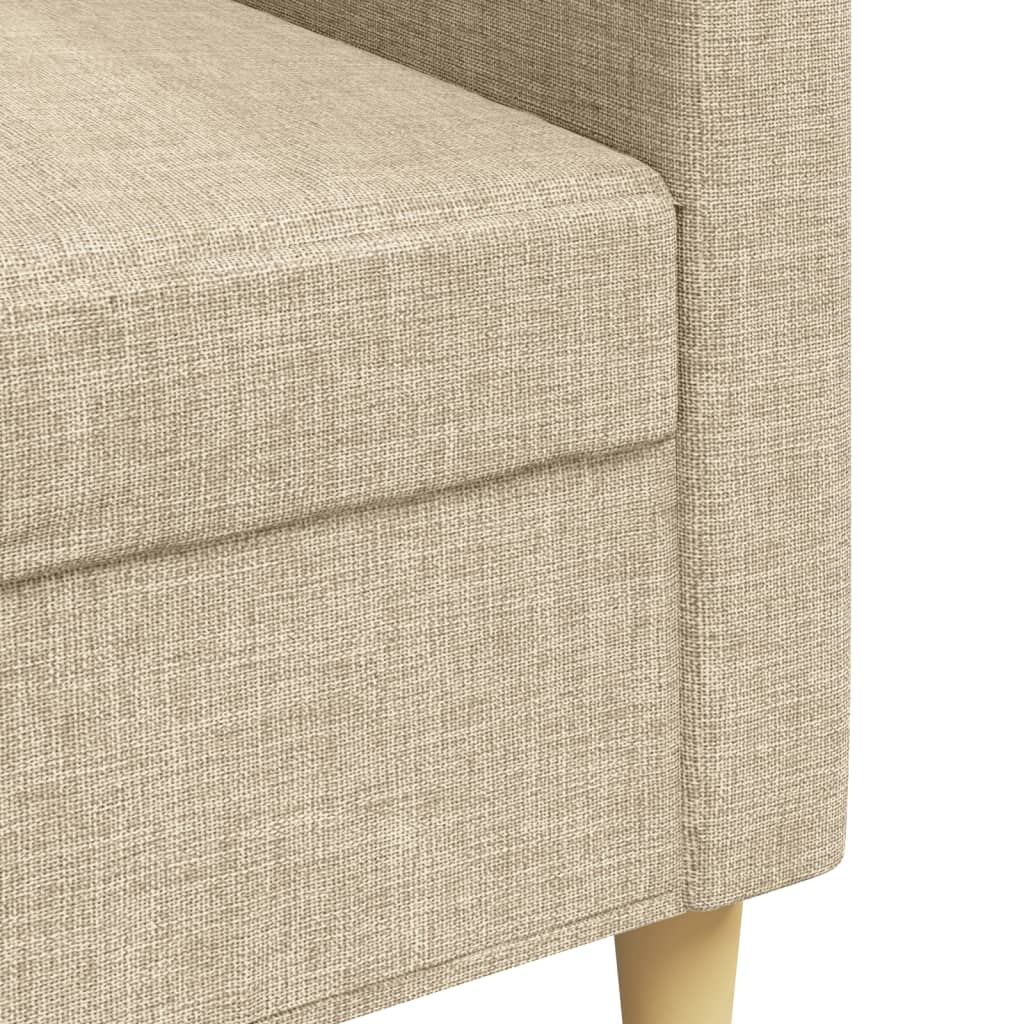 3-Sitzer-Sofa Creme 210 cm Stoff