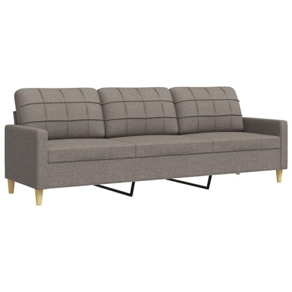 3-Sitzer-Sofa Taupe 210 cm Stoff