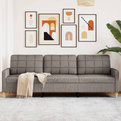 3-Sitzer-Sofa Taupe 210 cm Stoff