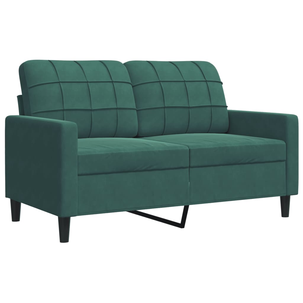 2-Sitzer-Sofa Dunkelgrün 120 cm Samt