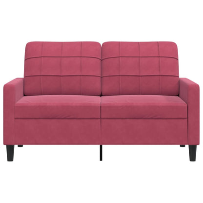 2-Sitzer-Sofa Weinrot 120 cm Samt