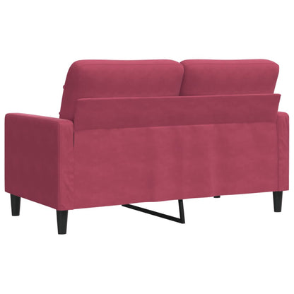 2-Sitzer-Sofa Weinrot 120 cm Samt