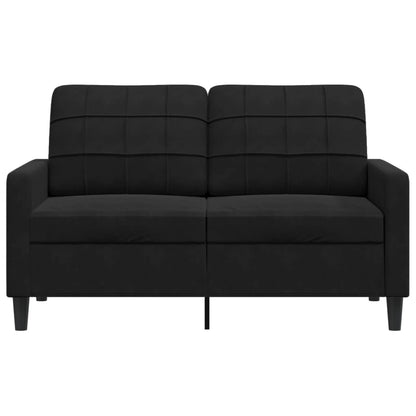 2-Sitzer-Sofa Schwarz 120 cm Samt