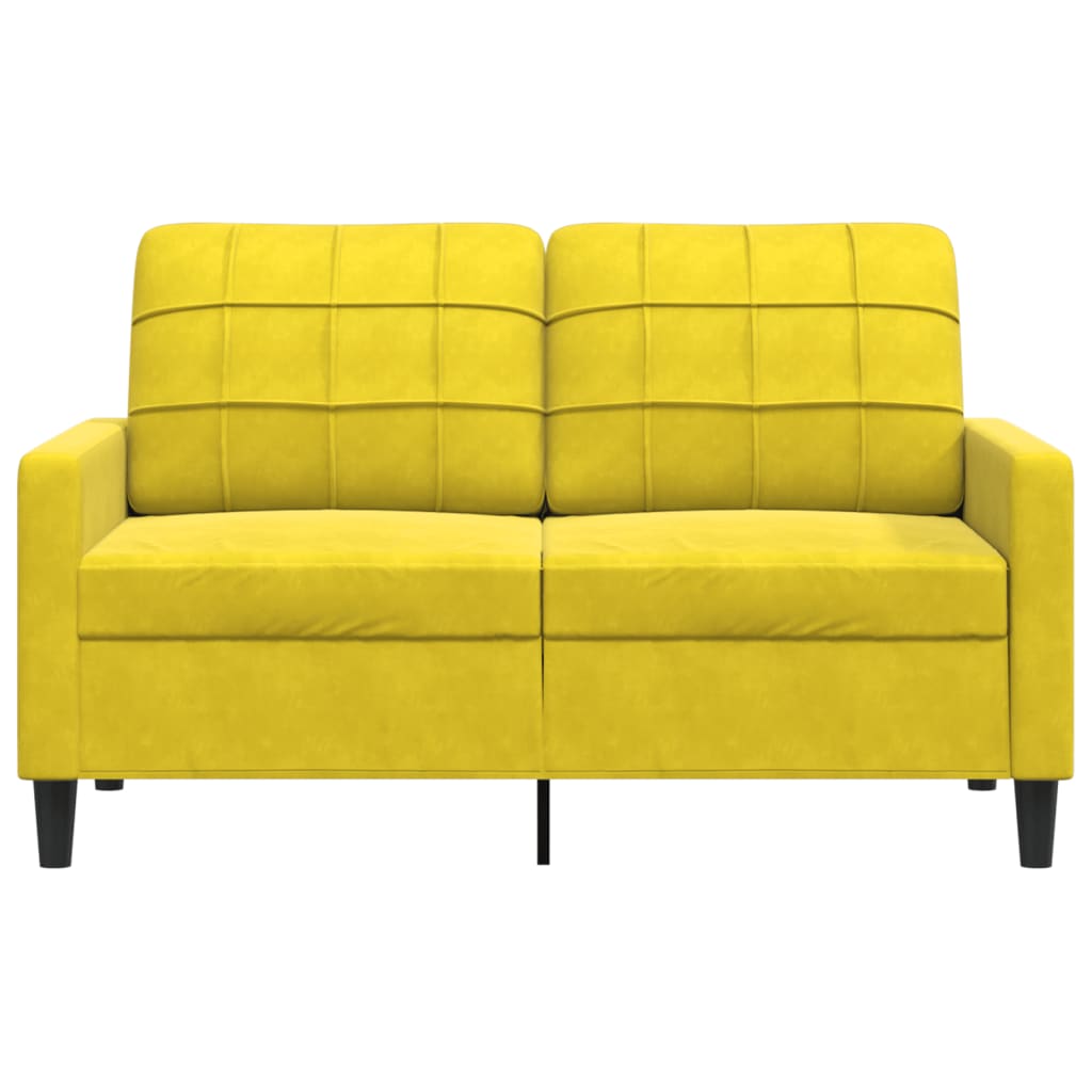 2-Sitzer-Sofa Gelb 120 cm Samt