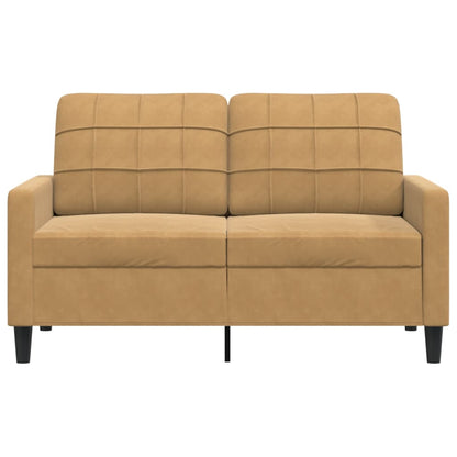 2-Sitzer-Sofa Braun 120 cm Samt