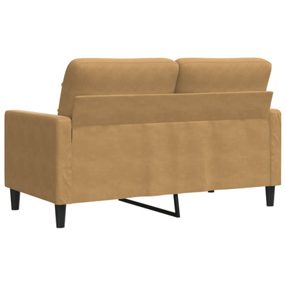 2-Sitzer-Sofa Braun 120 cm Samt