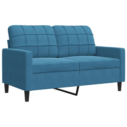 2-Sitzer-Sofa Blau 120 cm Samt