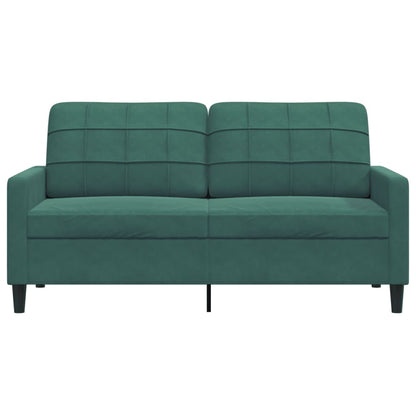 2-Sitzer-Sofa Dunkelgrün 140 cm Samt