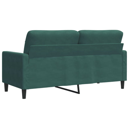 2-Sitzer-Sofa Dunkelgrün 140 cm Samt