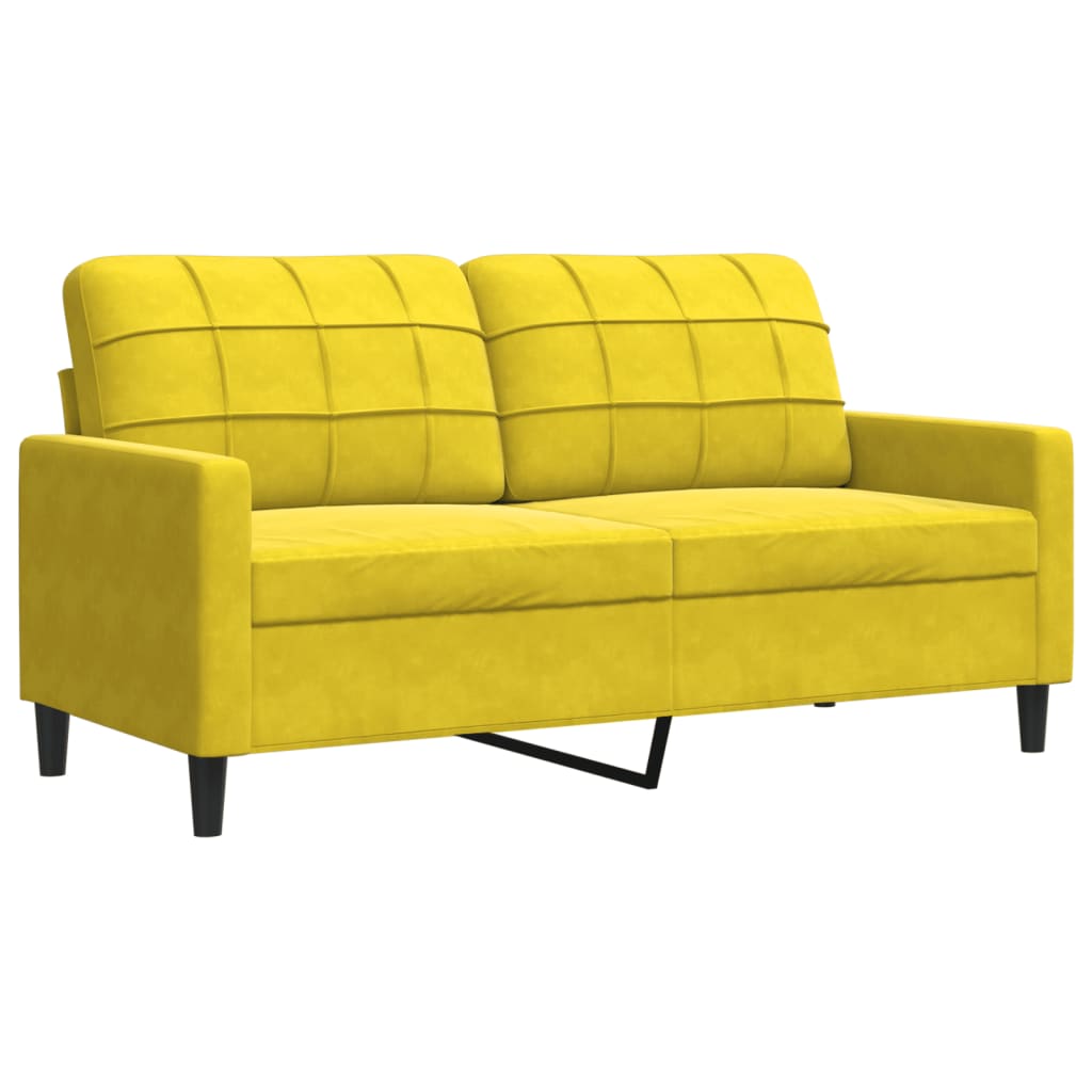 2-Sitzer-Sofa Gelb 140 cm Samt