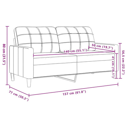 2-Sitzer-Sofa Gelb 140 cm Samt