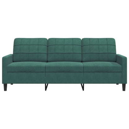 3-Sitzer-Sofa Dunkelgrün 180 cm Samt