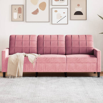 3-Sitzer-Sofa Rosa 180 cm Samt