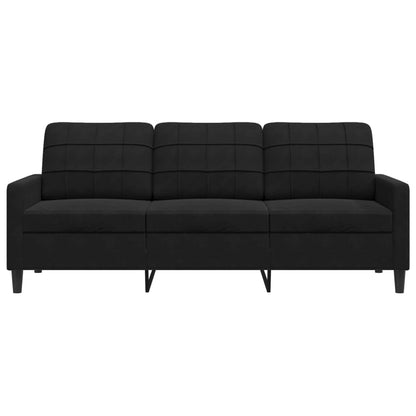 3-Sitzer-Sofa Schwarz 180 cm Samt