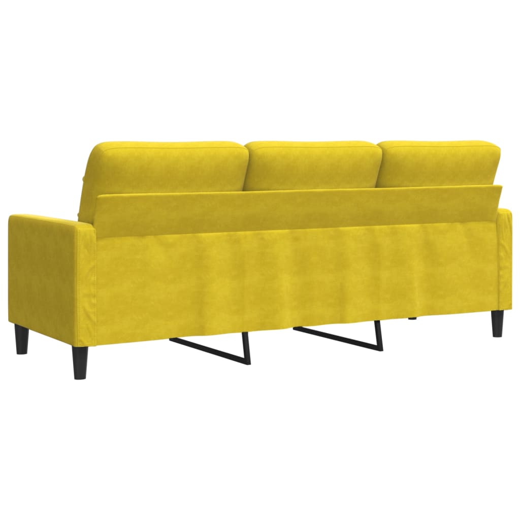 3-Sitzer-Sofa Gelb 180 cm Samt