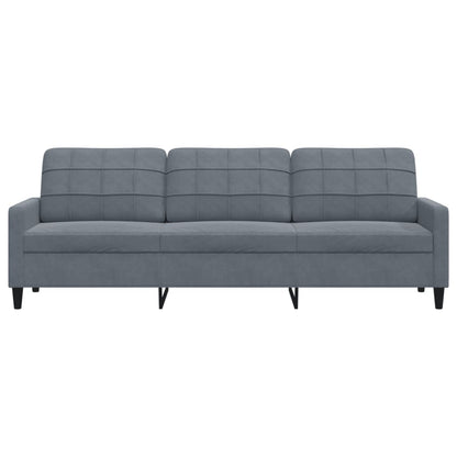 3-Sitzer-Sofa Dunkelgrau 210 cm Samt