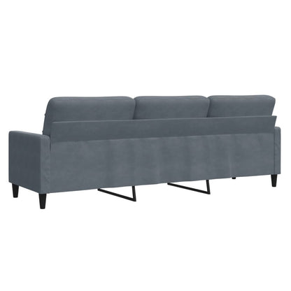 3-Sitzer-Sofa Dunkelgrau 210 cm Samt