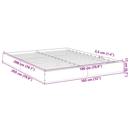 Bettgestell Sonoma-Eiche 180x200 cm Holzwerkstoff