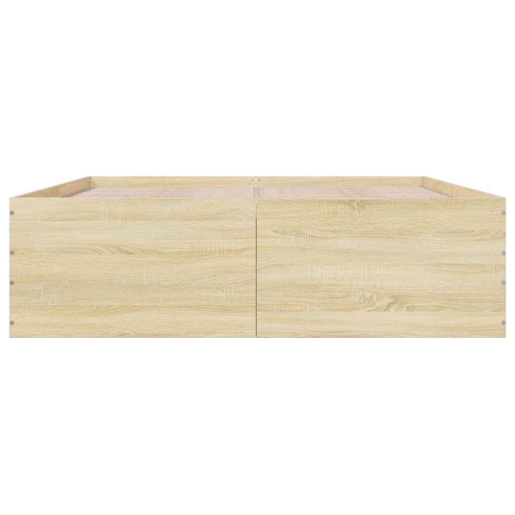 Bettgestell Sonoma-Eiche 160x200 cm Holzwerkstoff