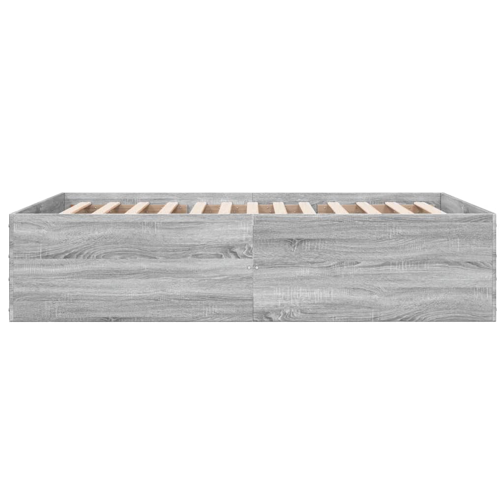 Bettgestell Grau Sonoma 140x200 cm Holzwerkstoff