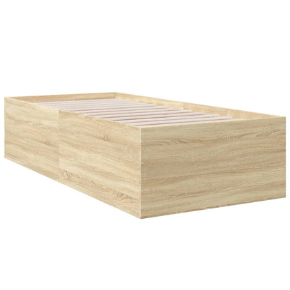 Bettgestell Sonoma-Eiche 90x200 cm Holzwerkstoff