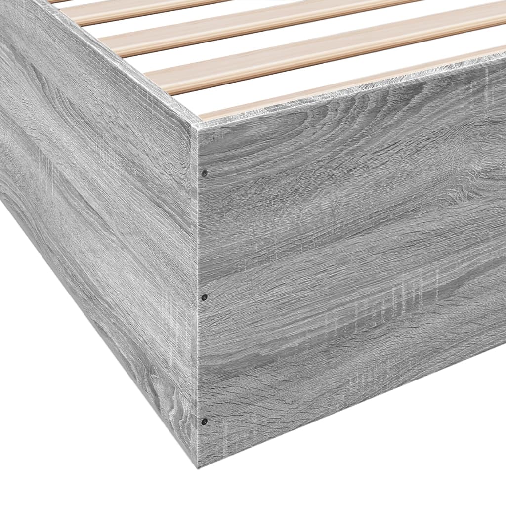 Bettgestell Grau Sonoma 180x200 cm Holzwerkstoff