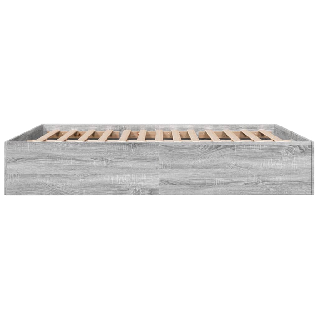 Bettgestell Grau Sonoma 160x200 cm Holzwerkstoff