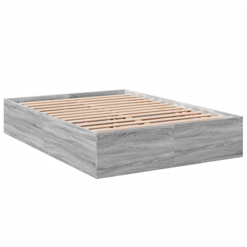 Bettgestell Grau Sonoma 140x200 cm Holzwerkstoff