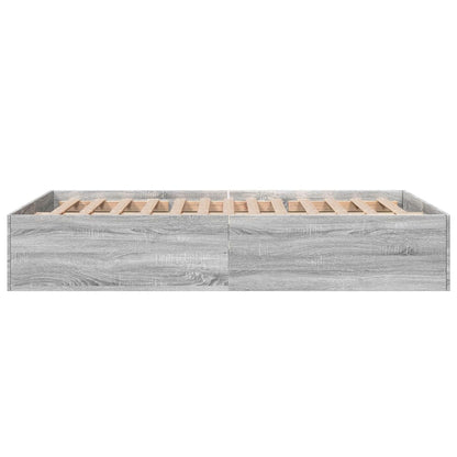 Bettgestell Grau Sonoma 140x200 cm Holzwerkstoff