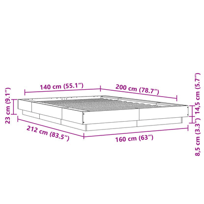 Bettgestell Weiß 140x200 cm Holzwerkstoff