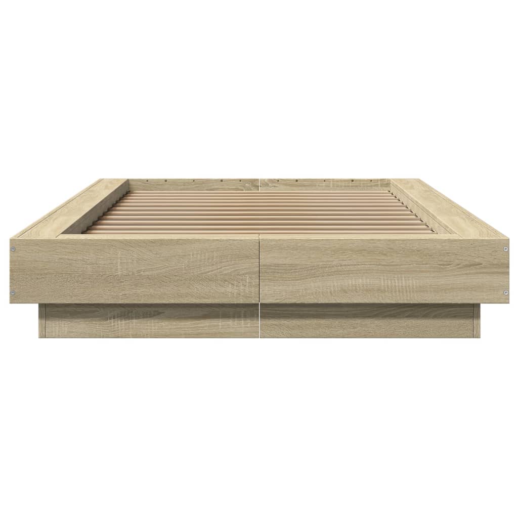 Bettgestell Sonoma-Eiche 90x200 cm Holzwerkstoff