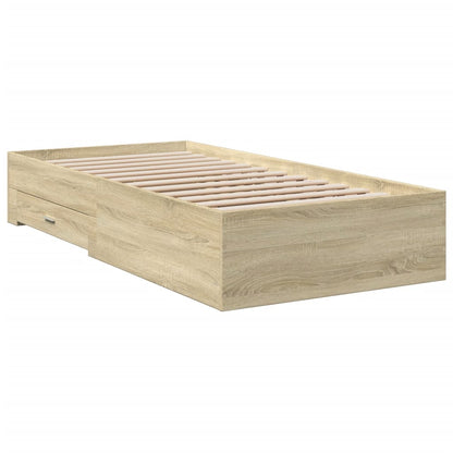 Bettgestell mit Schubladen Sonoma-Eiche 90x200cm Holzwerkstoff