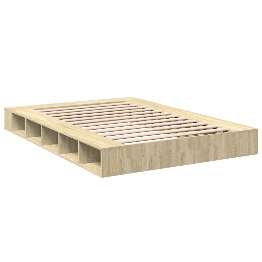 Bettgestell Sonoma-Eiche 160x200 cm Holzwerkstoff