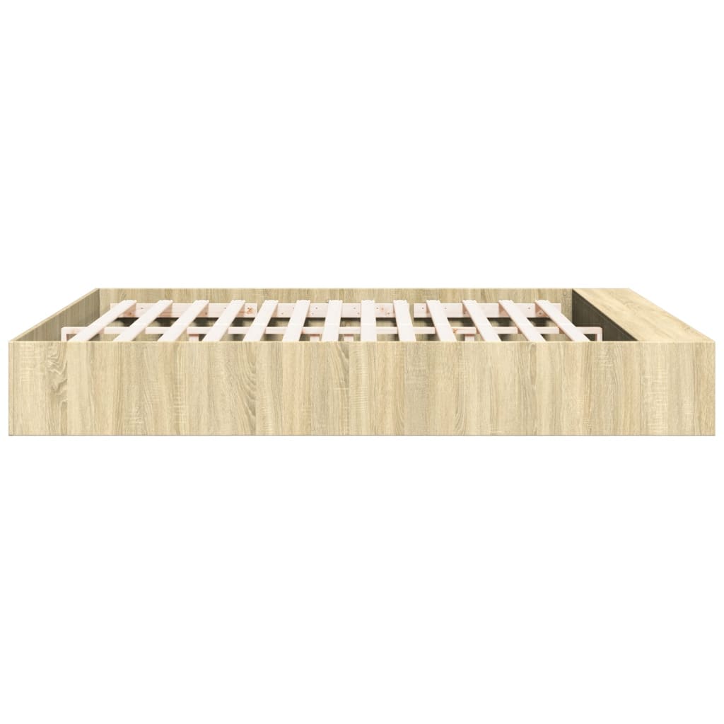 Bettgestell Sonoma-Eiche 200x200 cm Holzwerkstoff