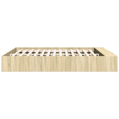 Bettgestell Sonoma-Eiche 200x200 cm Holzwerkstoff