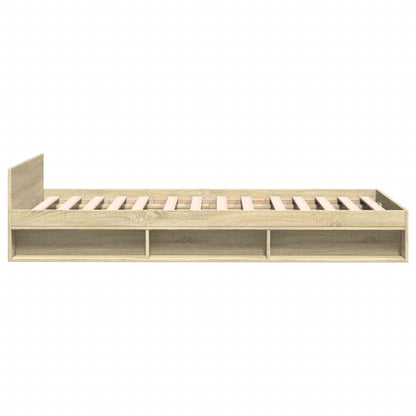 Bettgestell mit Schublade Sonoma-Eiche 90x200 cm Holzwerkstoff