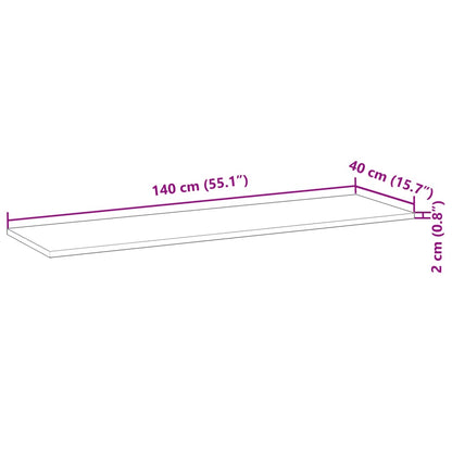 Schweberegale 2 Stk. 140x40x2 cm Massivholz Akazie Unbehandelt