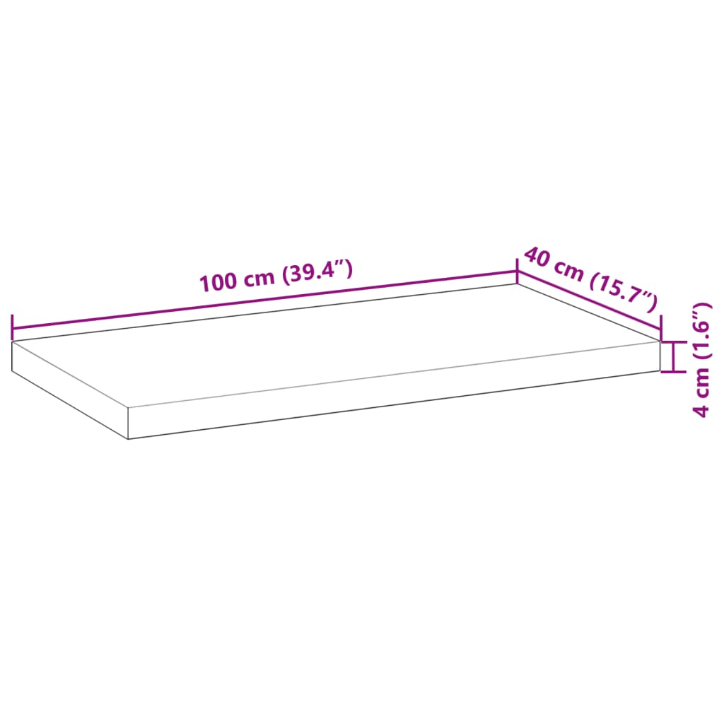 Schweberegale 2 Stk. 100x40x4 cm Massivholz Akazie Unbehandelt