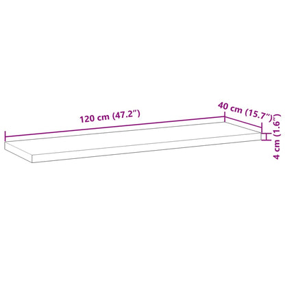 Schweberegale 3 Stk. 120x40x4 cm Massivholz Akazie Unbehandelt